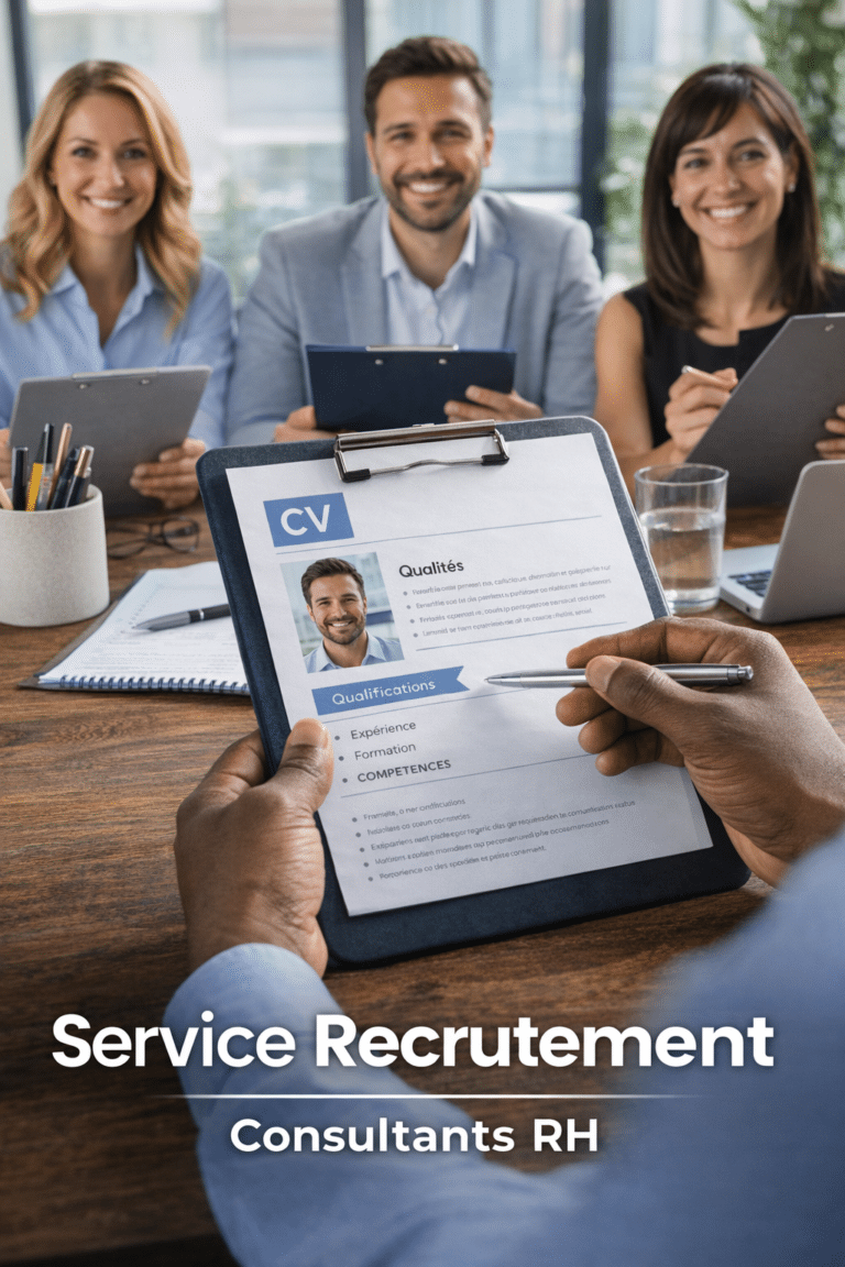 Consultants en recrutement examinant des CV.