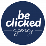 Logo Be Clicked Agency bleu foncé