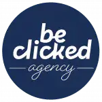 Logo Be Clicked Agency bleu foncé