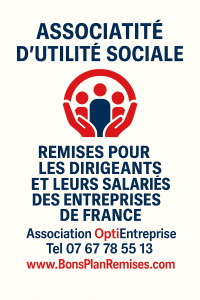Affiche pour remises entreprises françaises, coordonnés inclus.
