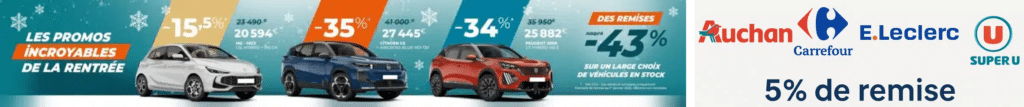 Promotions rentrée voitures avec remises importantes.