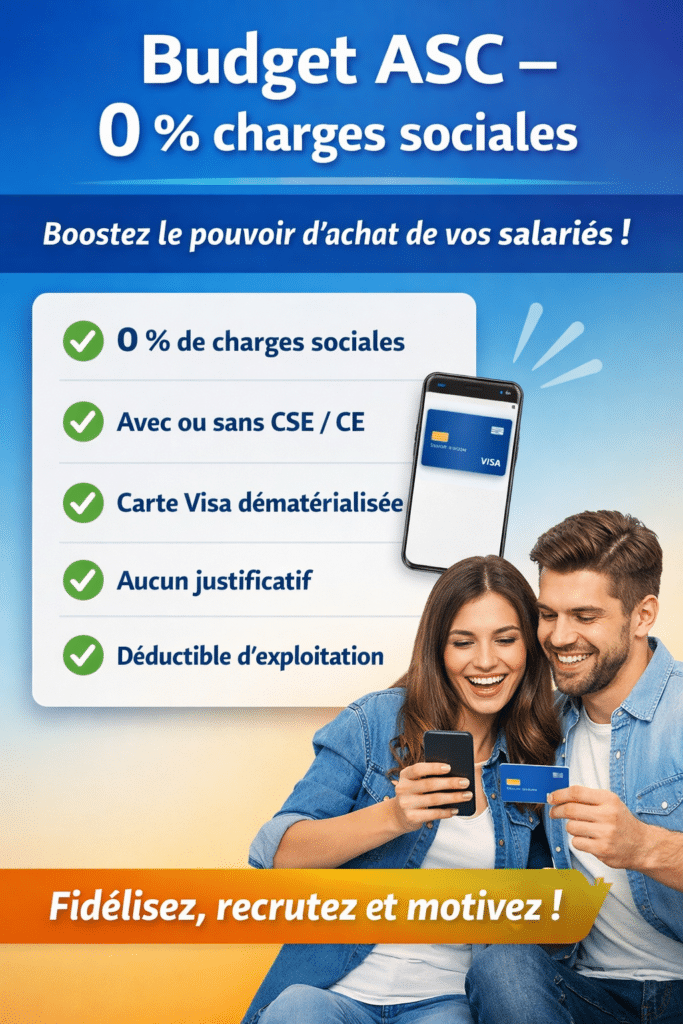 Carte Visa ASC dématérialisée sans charges sociales.