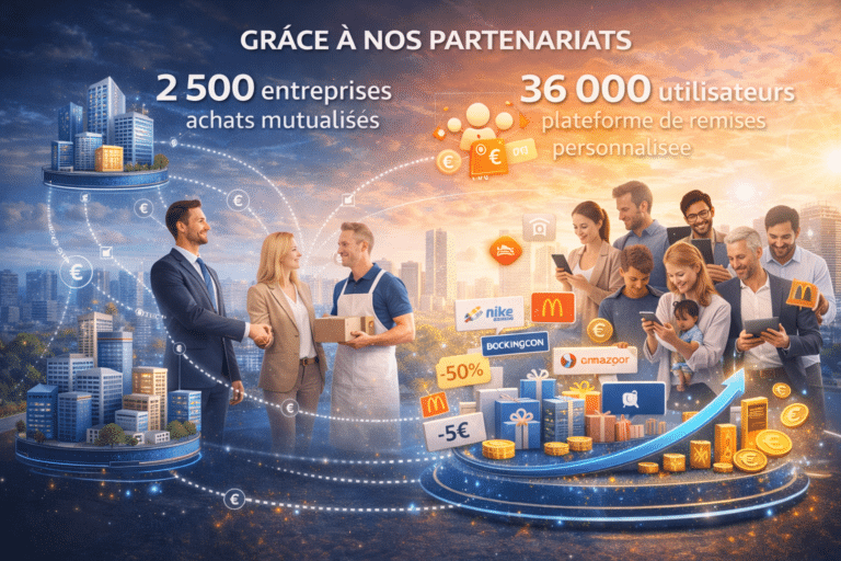 Achats mutualisés pour 2 500 entreprises et plateforme de remises exclusive pour 36 000 utilisateurs via une association dédiée aux TPE et PME.