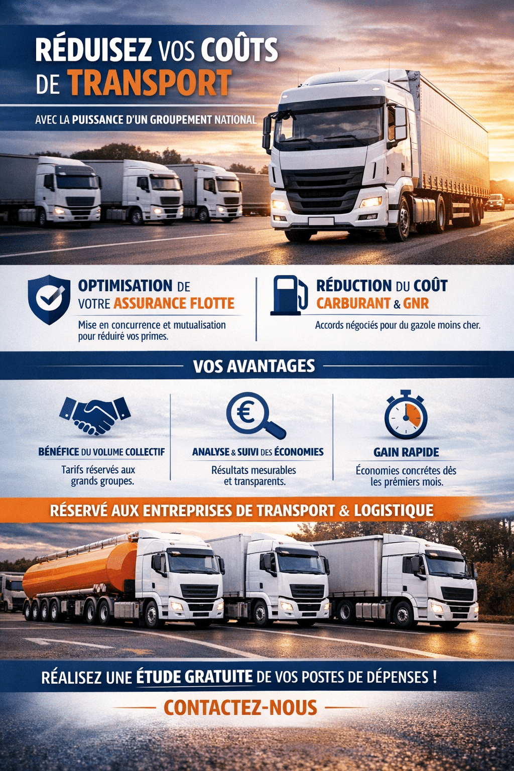 Réduction des coûts transport – optimisation assurance flotte et carburant GNR pour entreprises de transport
