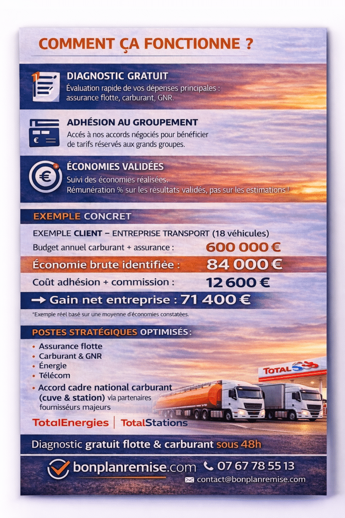 Étapes pour économiser sur flotte et carburant.