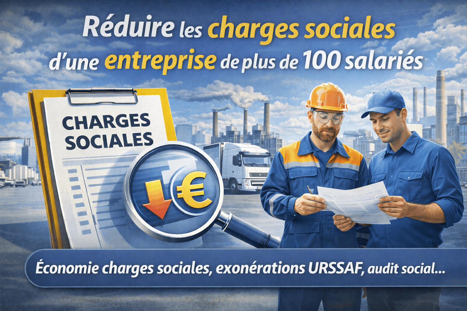 Réduire charges sociales entreprise plus de 100 salariés.