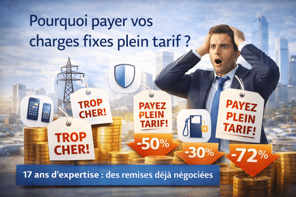 Plateforme de remises négociées permettant aux entreprises de réduire durablement leurs charges fixes grâce à des conditions grand compte sur les télécoms, l’énergie, les assurances et les services.