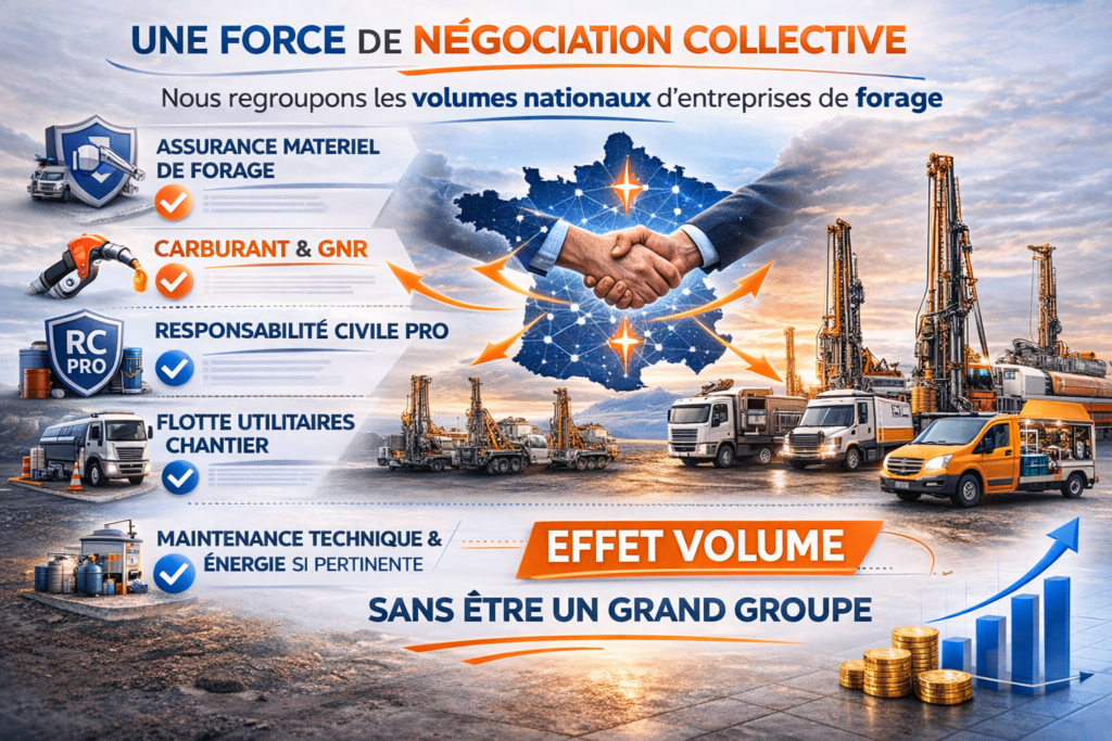 Négociation collective pour entreprises de forage en France.
