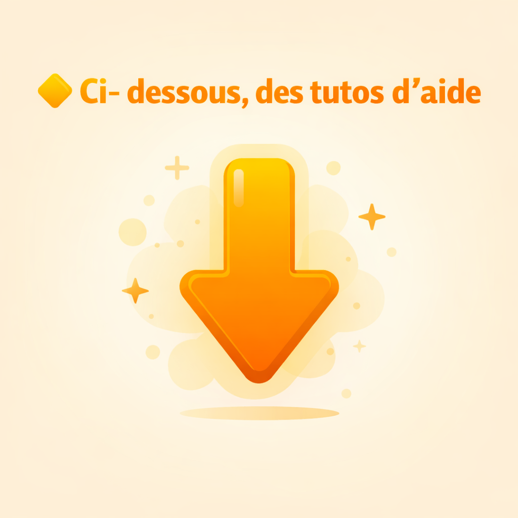 Flèche vers le bas orange brillante