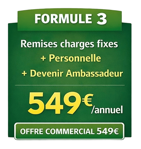 Offre commerciale Formule 3 549€ annuel