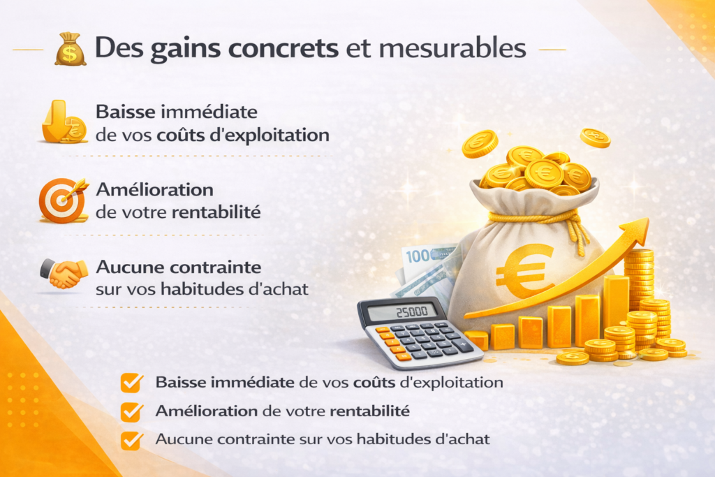 Infographie sur les gains concrets et mesurables