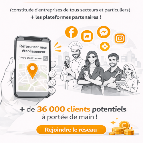 Publicité pour référencer un établissement.