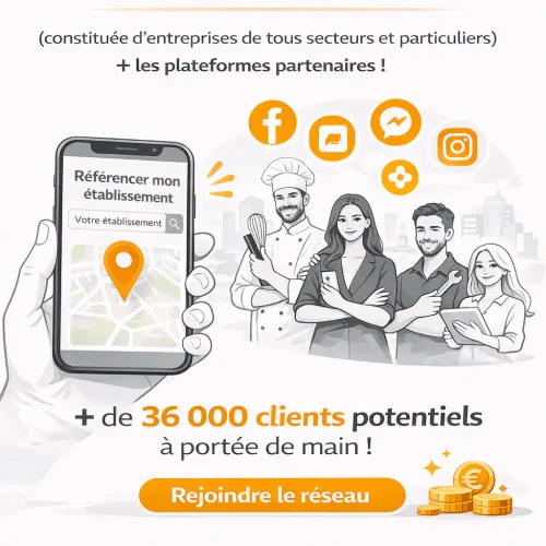 Publicité pour référencer un établissement.